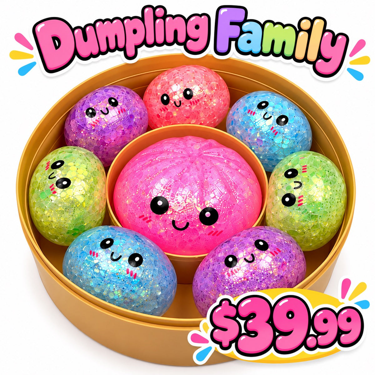 Dumpling Family Squishy Set