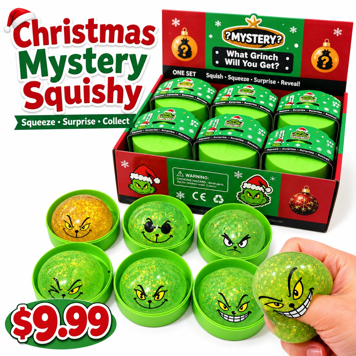 Christmas Mystery Grinch-Inspired Squishy
